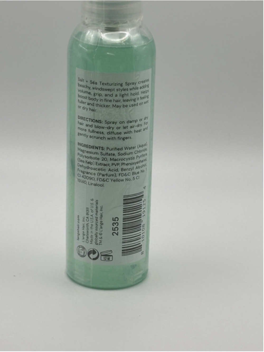 L'ange Salt + Sea Texturizing Spray Large Beach Wave Hair Spray New - Picture 4 of 5